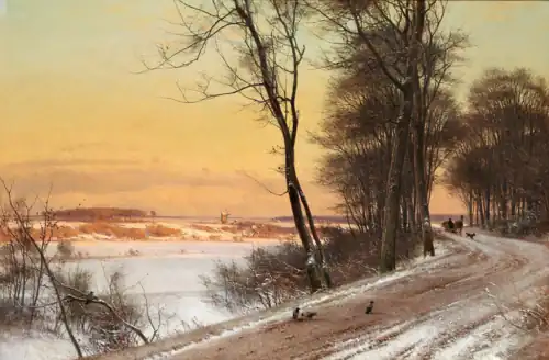 Winter Landscape with a Sled
