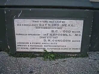 Fremantle Town Hall foundation stone