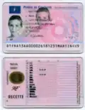French driving licence issued from 2013 to 2015