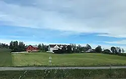 View of the Myrvoll farm in Furnes