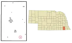 Location of Barneston, Nebraska