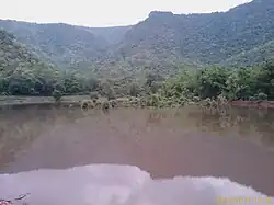 Gandhamardan Hills from another dam.