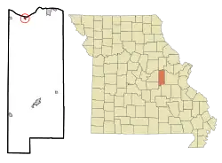 Location of Gasconade, Missouri