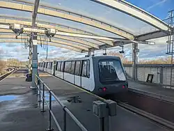 The latest generation of rolling stock departing from the South Terminal