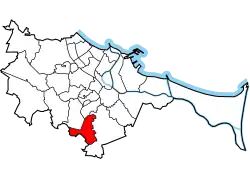 Location of Orunia Górna-Gdańsk Południe within Gdańsk