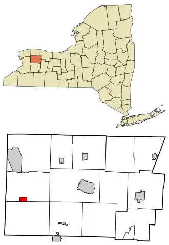 Location in Genesee County and the state of New York
