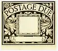 Design for the frame of the first British postage due stamp, c. 1912-13.