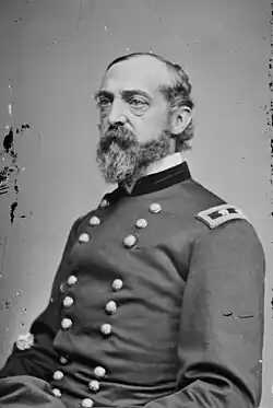 American Civil War general with bald head and beard