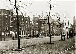View towards Nieuwe Kerk after the canal has been filled in, circa 1900 by George Hendrik Breitner