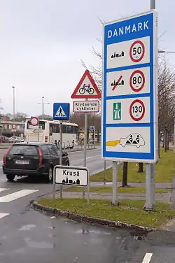 German-Danish border at Kruså