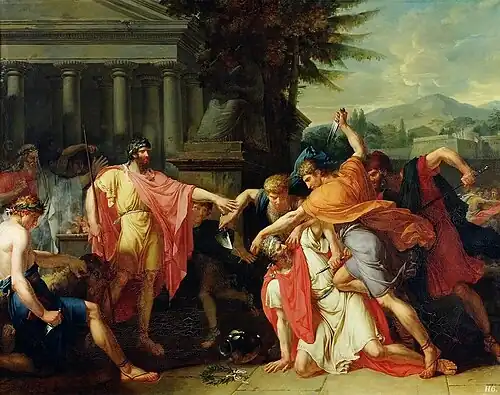 The Death of Tatius by Girodet, now in the Musée des Beaux-Arts d'Angers.
