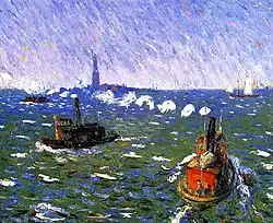 Breezy Day Tugboats, New York Harbor (1910)