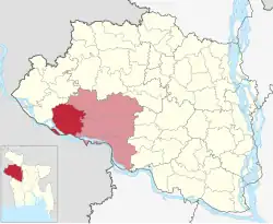 Location of Godagari Upazila