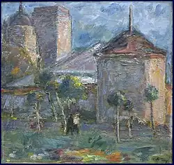 Golia Monastery (1965), oil on canvas, 59&nbsp;x&nbsp;62.5&nbsp;cm, Saint Petersburg, Russia, Hermitage Museum