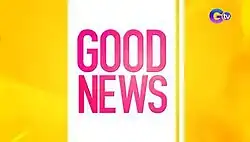 An image with the logo of the show on the center, over a white background. A gold background are seen on the left and right side of the image. The logo of GTV is displayed on the upper right side of the image.