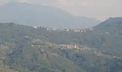 View of the frazione Gorga with (above) Piano del Rosario