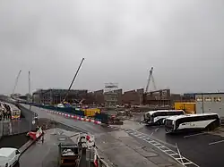 Belfast Grand Central under construction in January 2023