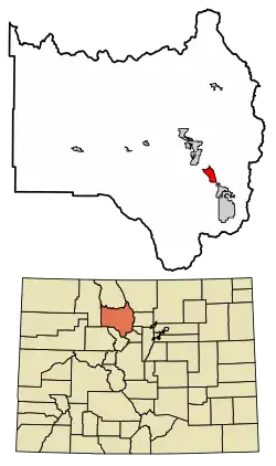 Location of the Tabernash CDP in Grand County, Colorado.