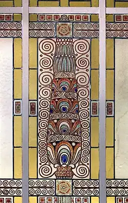 Ceramic tile decoration by Galileo Chini, with influence of Vienna Secession