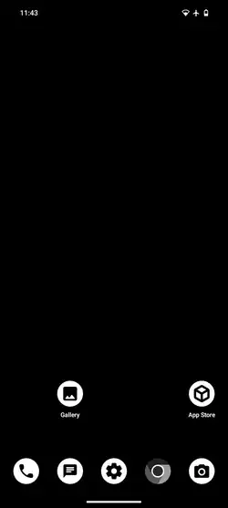 GrapheneOS home screen