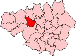 Boundary of Bolton South and Walkden in Greater Manchester