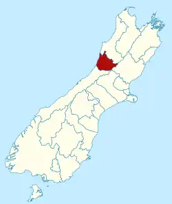 Grey district in the South Island