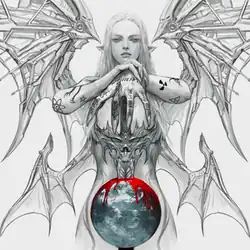 This cover as originally intended by Grimes has been used on digital versions of the standard edition since December 2020