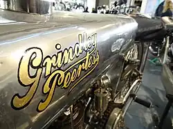 Grindlay Peerless 'Hundred' Model, featuring the renowned spelling mistake 'Grindley' on the tank