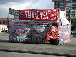 Image 33Camp put up by striking Pepsi-Cola workers, in Guatemala City, Guatemala, 2008.