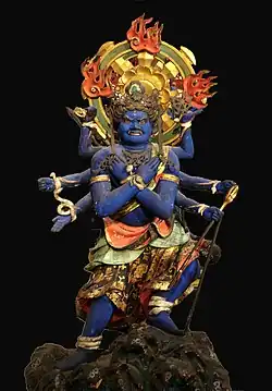 The Wisdom king Kundali, "The Dispenser of Heavenly Nectar"—manifestation of Buddha Ratnasambhava