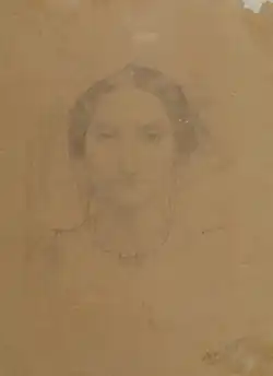 study for Tête d'Italienne, 1854, private collection