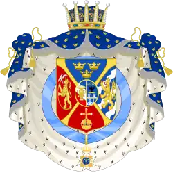 Arms of Prince Gustaf from 1827 to 1844