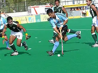 Pakistan playing against Argentina in 2005