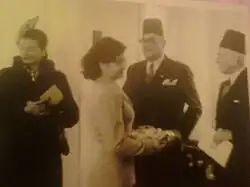 Princess Faika of Egypt with Fekry Pasha Abaza and Fouad Pasha Abaza