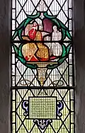Detail of the Knight window showing the confirmation of H W Knight in 1889