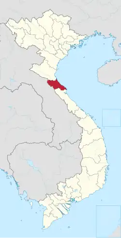 Location of Hà Tĩnh within Vietnam
