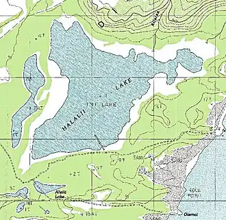 Topographic map of Halalii Lake