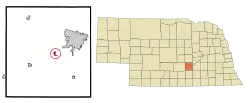 Location of Alda, Nebraska