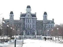 Looking from University Ave in winter