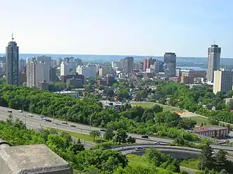 Skyline of downtown Hamilton, Ontario's fifth largest municipality by population