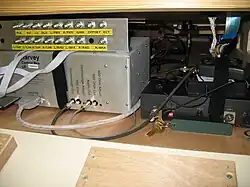 Internal control box is on left with potentiometers to control movement and sounds for current version of Harvey.