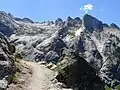 Hamilton Dome (right) seen from High Sierra Trail