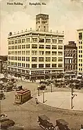 Newly built Heers Building after the "Great Fire" of 1913.