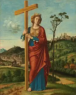 Image 29Empress Saint Helena of Constantinople carrying the One True Cross laying the grounds for the gardens using the sacred soil from Mount Calvary. (from Gardens of Vatican City)