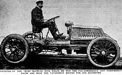 Henri Fournier on the "Mors Machine", 1902