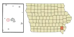 Location of Westwood, Iowa