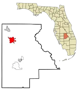 Location in Highlands County and Florida