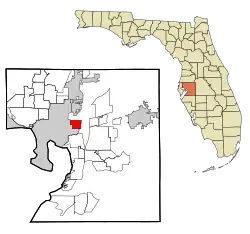 Location in Hillsborough County and the state of Florida