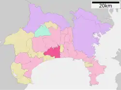 Location of Hiratsuka in Kanagawa Prefecture