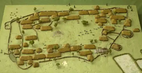 Model of Hodde Iron Age village, Denmark, c. 100 BC[24]
